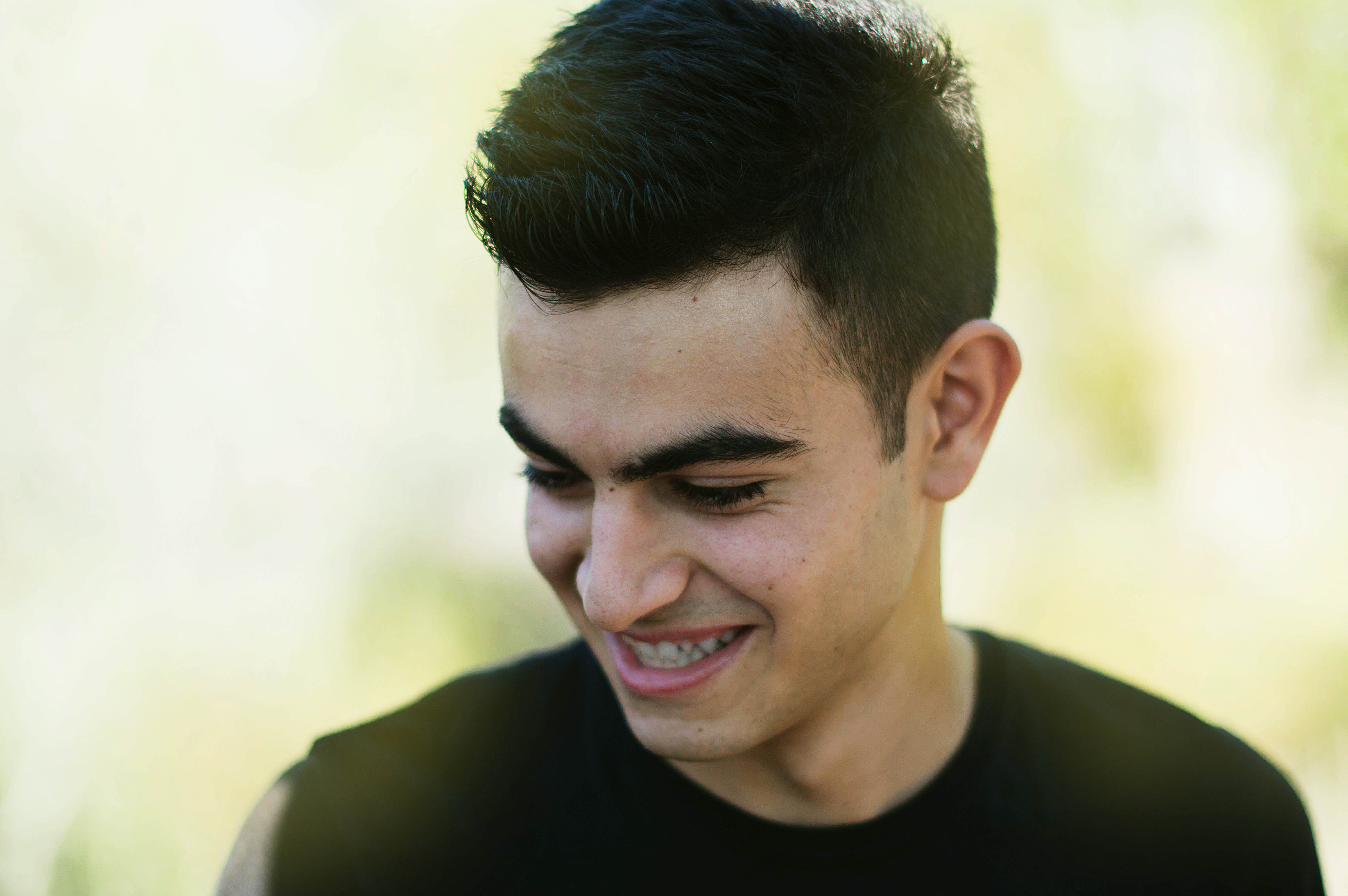 a hazy portrait of a young man
